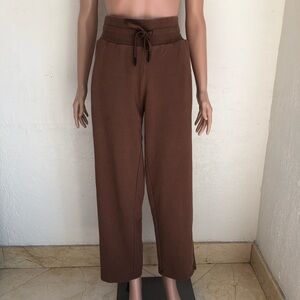 Joy Lab Chocolate Brown Sweatpants Joggers Jumpsuit Women’s Size S Drawstring